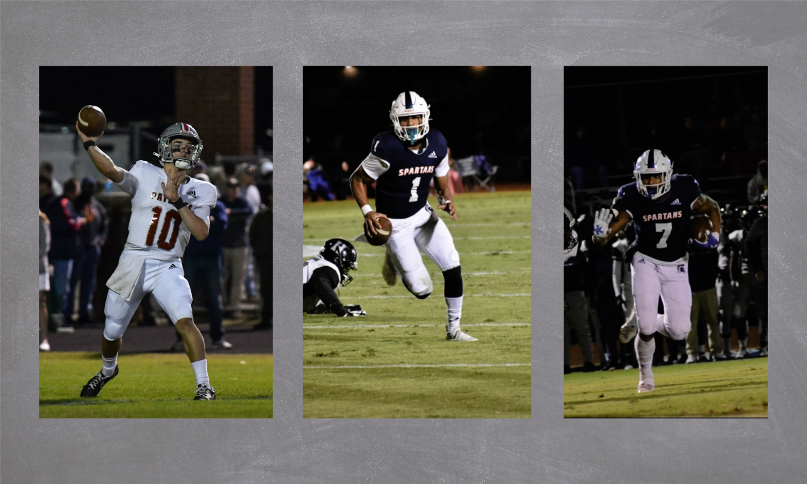 Three football players